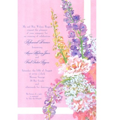 Floral Invitations, Pink Pink